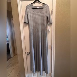 Lularoe striped heather grey Ana